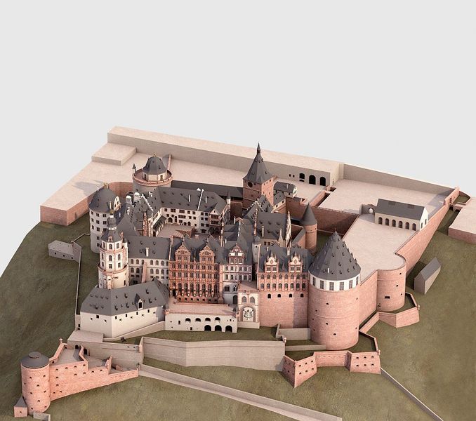 Der gewaltige Schlosskomplex nimmt drei Gigabyte Speicherplatz ein. (KIT)