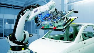 Industrieroboter werden in den USA weiterhin stark nachgefragt, wie eine Anlayse der International Federation of Robotics (IFR) jetzt ergab. Vor allem die Automobilindustrie setzt auf Roboter, um etwa den Fachkräftemangel auszugleichen. Und so sieht es sonst noch aus ... (Bild: Dürr)