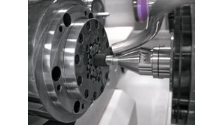 Beim Innenrundschleifen gestaltet sich der Prozess besonders schwierig, weil der Kontaktbogen zwischen Schleifscheibe und Werkstück erheblich größer ist als beim Außenschleifen.  (Bild: Studer)