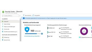 10 Tipps rund um die Sicherheit in Microsoft Azure (im Bild Azure Security Center). (Microsoft / Thomas Joos)