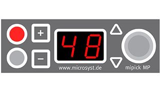 Das Display „Mipick MP“ für die Pick-to-Light-Kommissionierung kommt kompakt und leistungsstark daher. Bild: Microsyst (Archiv: Vogel Business Media)