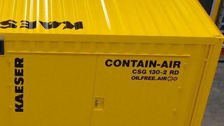 Liefert ölfrei verdichtete Druckluft und ist mobil: die Contain-Air-Druckluftstation. (Kaeser Kompressoren)