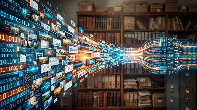 Mit entsprechenden Verfahren lässt sich die Größe digitaler Daten schrumpfen.(Bild:  Gemini / KI-generiert)