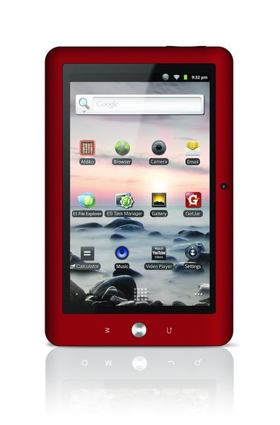 Zwar nur mit Android 2.3, dafür aber in Rot und mit optionalem SIM-Kartenslot ist das MID1125 von Coby zu haben. (Archiv: Vogel Business Media)