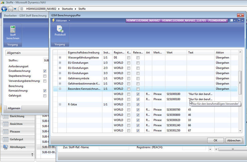 Screenshot der ERP-System integrierten Lösung Microsoft Dynamics NAV. (Bild: Tectura)