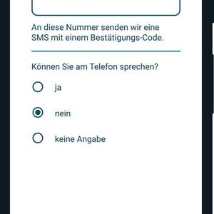 Nora-App: Registrierung