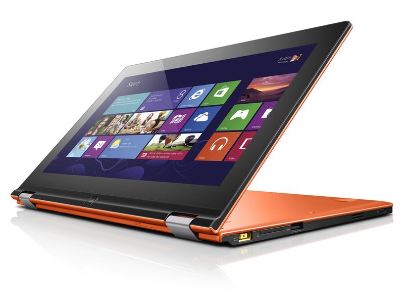 IdeaPad Yoga in Stand-Position und clementine orange (Archiv: Vogel Business Media)