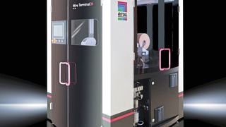 Drahtkonfektionierung: Das Wire Terminal konfektioniert vollautomatisch Drähte mit Querschnitten von 0,5  bis zu 2,5 mm2. (Rittal)