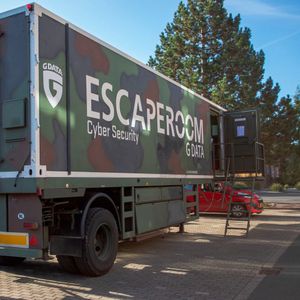 Ein Highlight auf dem Tech Day: Der G DATA Security Escape Truck.