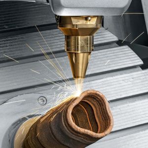 In the field of additive manufacturing, DMG Mori will show at AMB not only the powder-bed process in the form of the 3. Generation Lasertec 30 SLM, but also laser deposition welding on a Lasertec 65 DED hybrid (pictured). (Source:  DMG Mori)