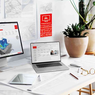Die "Fixperience Online Suite" bündelt verschiedene Bemessungsmodule von fischer und ermöglicht die Planung und Berechnung direkt im Browser – ohne lokale Installation. (Bild: fischer)
