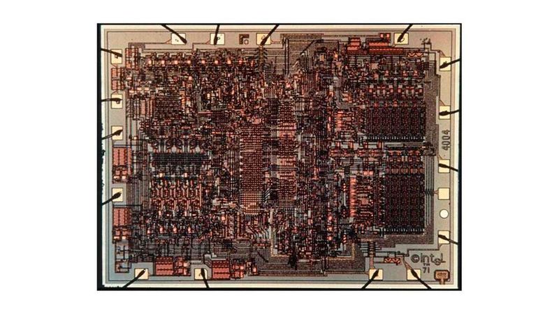 Der Intel 4004 bestand aus etwa 2.250 Transistoren. (Intel)