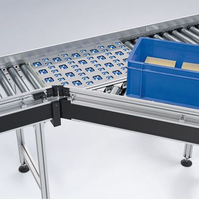 Der Rollenbahnförderer RBF 2000 ist ein vollständig modulares Fördersystem für den innerbetrieblichen Materialfluss. (Bild: MK Technology)