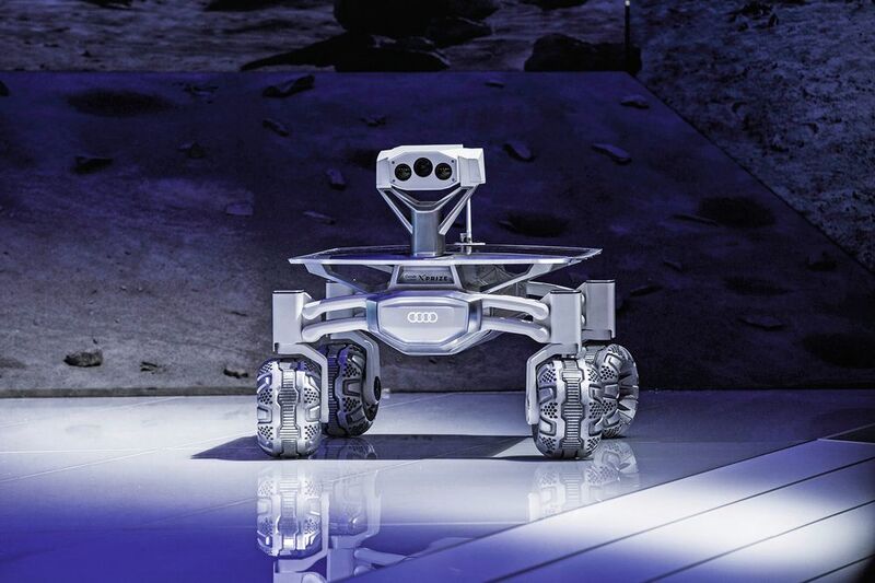 Four cameras allow the Audi Lunar quattro and its human driver to orient the vehicle. With its mobile head, the rover can also use the cameras to take 3–D photos and panoramas, and inspect objects on its route. (Audi AG)