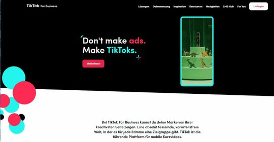 (Der TikTok Ads Manager ist jetzt auch in Deutschland verfügbar. (Bild: TikTok))
