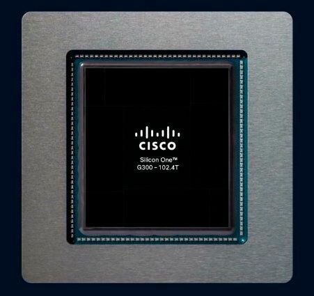 Der Chip „Cisco G300“ aus der „Silicon-One“-Serie ist mit seiner Switching-Leistung von über 100 Tb/s auf die Anforderungen des KI-Zeitalters zugeschnitten.(Bild:  Cisco)