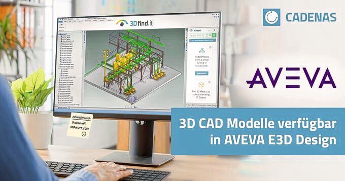 Aveva und Cadenas haben sich zusammengeschlossen, um die technische Suchmaschine 3DfindIT.com von Cadenas in die Software Aveva E3D Design für die Prozessanlagen- und Schiffsindustrie zu integrieren. Konstrukteure können damit viel Zeit bei der Suche sparen. (Cadenas)