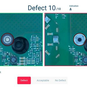 Ein Soll-Ist-Vergleich einer Baugruppe. Dank der KI muss die Schraube nicht angelernt werden, sondern wird vom System automatisch erkannt.(Bild:  ATEcare)