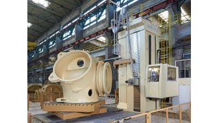 Bohrwerk PCR 200 mit Plattenfeld von Union Chemnitz bei Sket in Magdeburg. (Bild: Union)