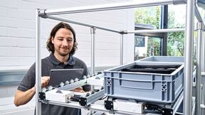 Smarte Komponenten ermöglichen autonome Shooter- und Vereinzelungsprozesse in der modernen Lagertechnik. (Bild: Item)