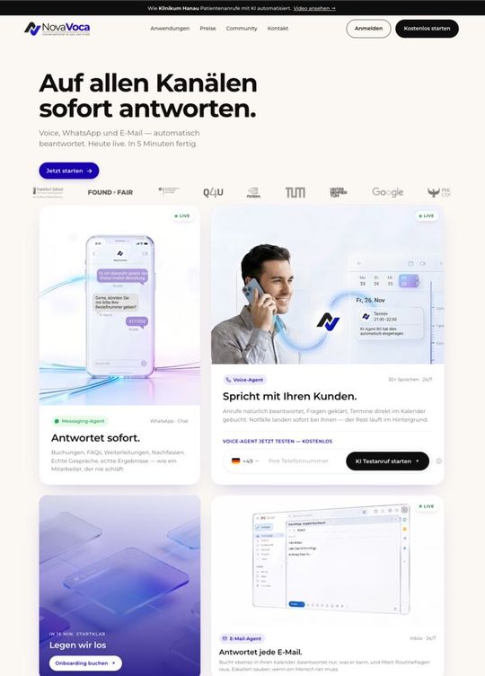 Die KI-Lösung soll die Erreichbarkeit von Unternehmen und damit ihren Kundenservice verbessern.(Bild:  Novavoca)