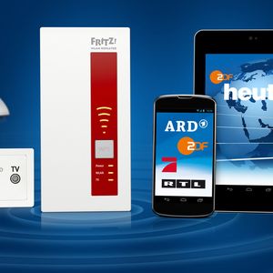 Der Fritz!WLAN Repeater DVB-C ist DVB-C-Tuner und WLAN AC Repeater in einem Gerät.