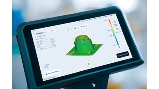 Blick auf den Touchscreen des kabellosen Freescan Omin von Shining 3D Metrology. (Bild: Shining 3D Metrology)