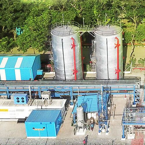 Green hydrogen plant at L&T’s AM Naik Heavy Engineering Complex in Hazira, Gujarat, India.
