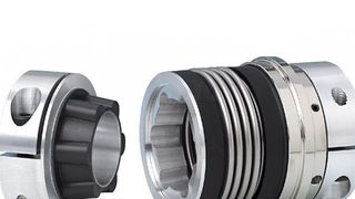 Ein Sicherheitskupplungsmodell aus der Baureihe SK/ES ist beispielsweise die steckbare SK5 mit Klemmnaben und torsionssteifem Metallbalg. (R+W)