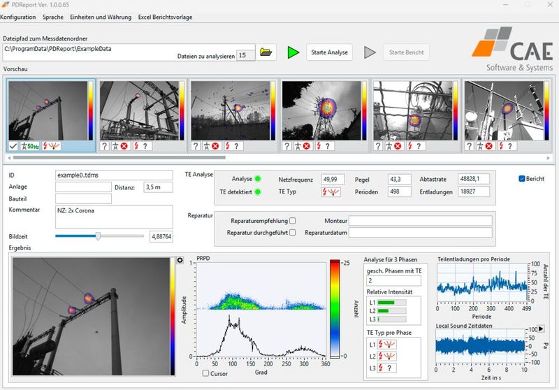 Nachauswertung und Dokumentation in der PD-Report-Software. (Bild: Soundtastix)