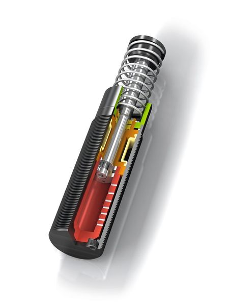 Das Innenleben von ACE Magnum Industriestoßdämpfern. (Bild: ACE Stoßdämpfer GmbH)