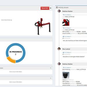Der Activity Stream in Syngineer erlaubt allen im Team einen transparenten Informationsaustausch.