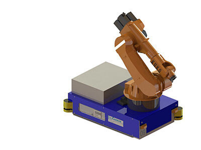 Der Incarrier-RP setzt laut Hersteller Först-Intralogistik neue Maßstäbe, sowohl in der mobilen Robotertechnik wie auch in der Flexibilität von Fahrerlosen Transportfahrzeugen (FTF).  (Logimat)