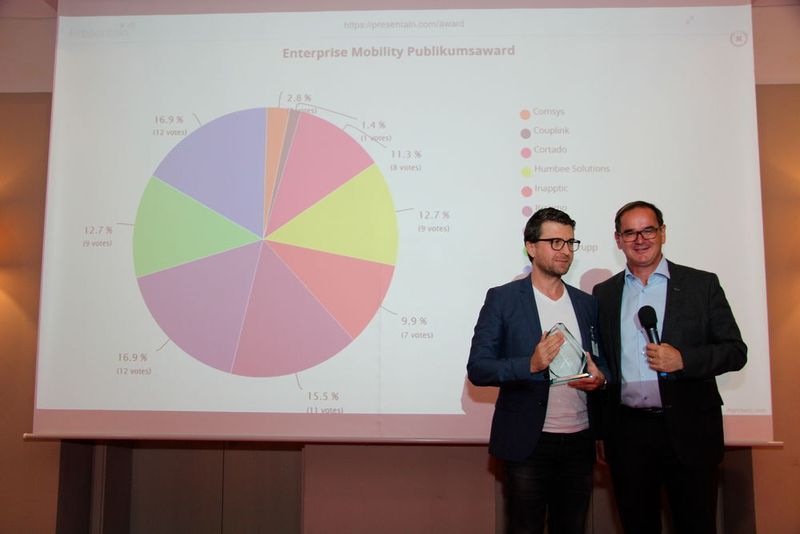 Stackfield (l.) räumt den Publikumsaward ab. (Vogel IT-Medien GmbH)