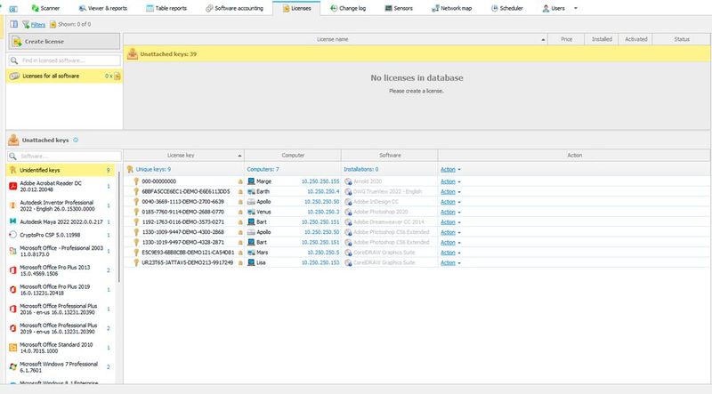 Total Network Inventory kann auch Lizenzen im Netzwerk erkennen. (Bild: Joos - Softinventive Lab)