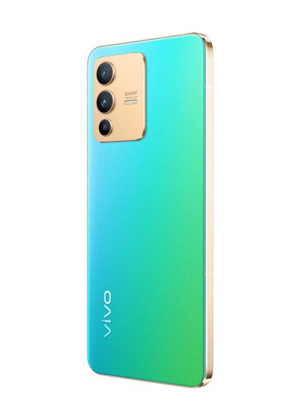 Die Rückseite der „Sunshine Gold“-Version reagiert auf UV-Licht und wechselt die Farben von warmen orange-goldenen Farbtönen zu kühlen grün-blauen Nuancen. (Vivo)