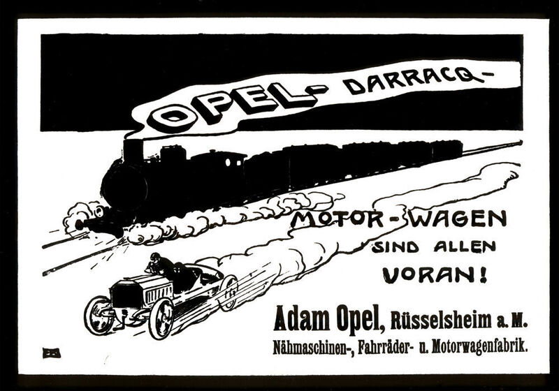 Opel Darraq Werbung 1903. (Opel)