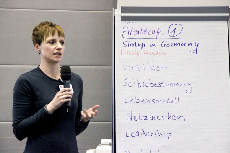Stephanie Renda, Member of the Board der German Startups Association moderierte eines der Worldcafés. (Bild: VIT)