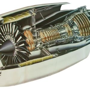 Bild 1: Eine typische Turbine zum Antrieb eines Verkehrsflugzeuges benötigt zahlreiche Schaufeln unterschiedlicher Größen.