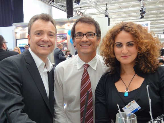 Bayer trifft auf Schwaben und Niedersachsen: (v.l.) Thomas Kessler, Sapphire, Andreas Bortoli, Celos, und Besa Agaj, IT-BUSINESS (Archiv: Vogel Business Media)