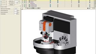 Bild 1: Toolstudio-
Benutzeroberfläche 
einschließlich des 
3D-Maschinenmodells.  (Bild: Walter maschinenbau)