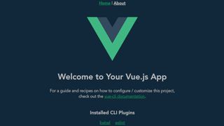 Erster Start der Vue.js-App im Entwicklungsserver. (Bild: Dr. Koller / Vue.js)