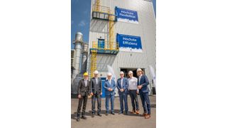 Gruppenbild vor den enthüllten Kraftwerkstafeln, v.l.n.r.: Dr. Christof Günther, Geschäftsführer InfraLeuna GmbH, Hartmut Handschak, Landrat des Saalekreises, Ministerpräsident Dr. Reiner Haseloff, Frank Bommersbach, Mitglied des Landtages Sachsen-Anhalt, Prof. Dr. Markus Krabbes, Rektor an der Hochschule Merseburg, Sebastian Müller-Bahr, Oberbürgermeister der Stadt Merseburg.  (Bild: Tilo Weiskopf/ Infra Leuna)