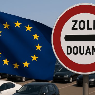Zwischen China und der EU ist der nächste Streit absehbar, wenn die Strafzölle auch auf Hybridmodelle angewendet werden. (Bild: KI-generiert)