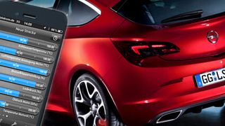 Für Technikbegeisterte: Mit der App die Opel für den Astra OPC anbietet, sind Fahrzeugdaten direkt aus dem CAN-Bus darstellbar. (Opel)