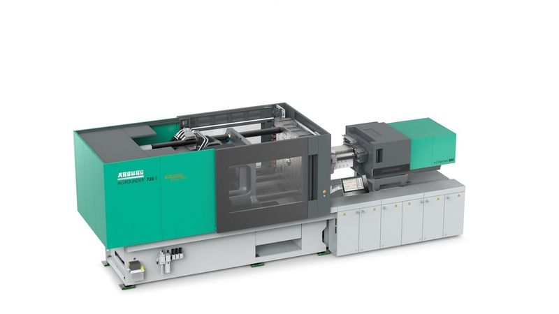 Deutschland-Premiere auf der Fakuma 2024: Der neue elektrische Allrounder 720 E Golden Electric ist dank neuem Design und standardisierter Ausstattung besonders schlank in Aufstellfläche und Preis. (Bild:  Arburg)