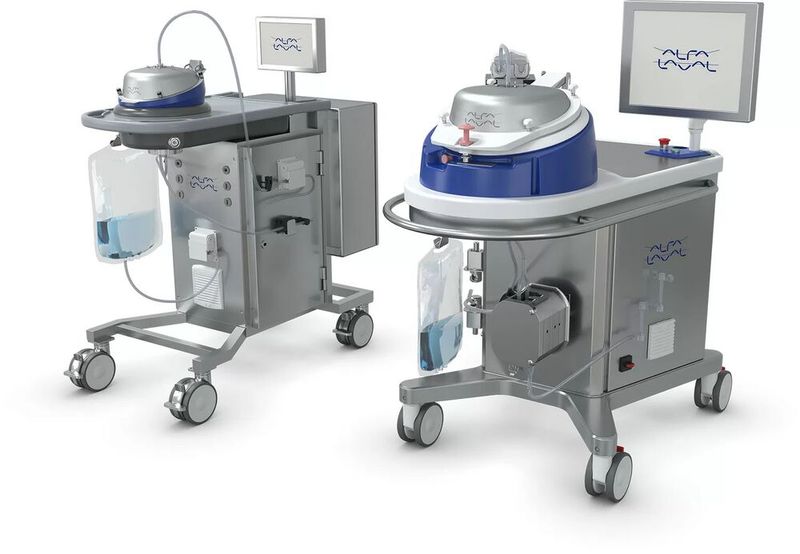 Die Reihe Cultureone (links Primo, rechts Maxi) eignet sich für das gesamte Spektrum biopharmazeutischer Single-Use-Anwendungen vom Labor- bis zum Produktionsmaßstab. (Bild: Alfa Laval)