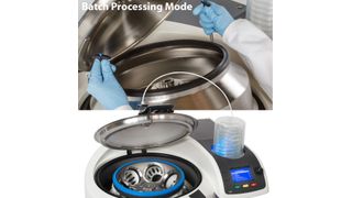 Der Rocket Synergy trocknet oder konzentriert im unbeaufsichtigten Betrieb bis zu sechs Flaschen oder 18 ASE Vials. (Bild: Genevac)