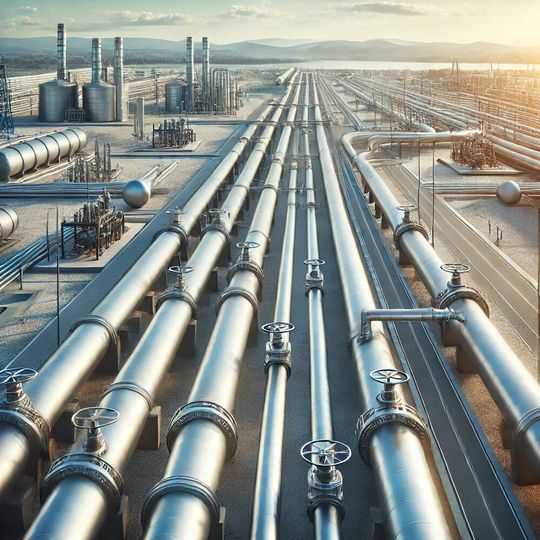 Die Bundesnetzagentur hat den Bau des Wasserstoffkernnetzes genehmigt – der Bau soll sukzessive bis zum Jahr 2032 abgeschlossen sein. (Symbolbild)(Bild:  Dall-E / KI-generiert)