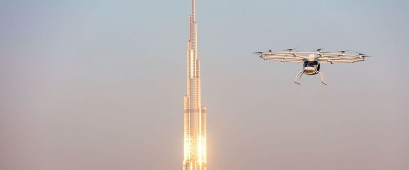 Volocopter testet sein Lufttaxi bereits seit 2017 in Dubai. (Volocopter)